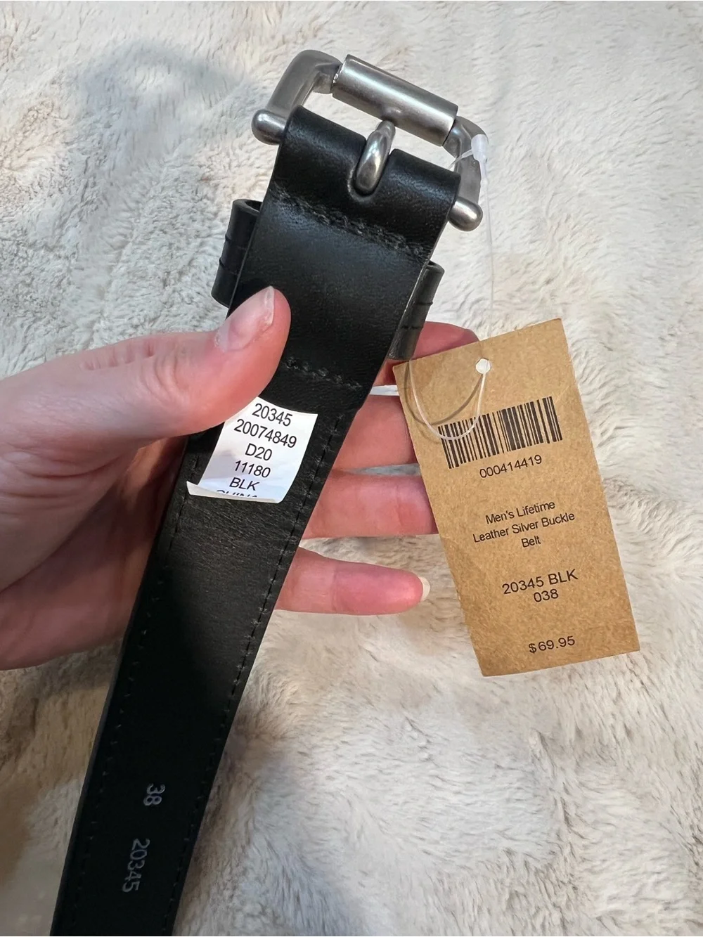 Duluth trading Company leather belt new size 38